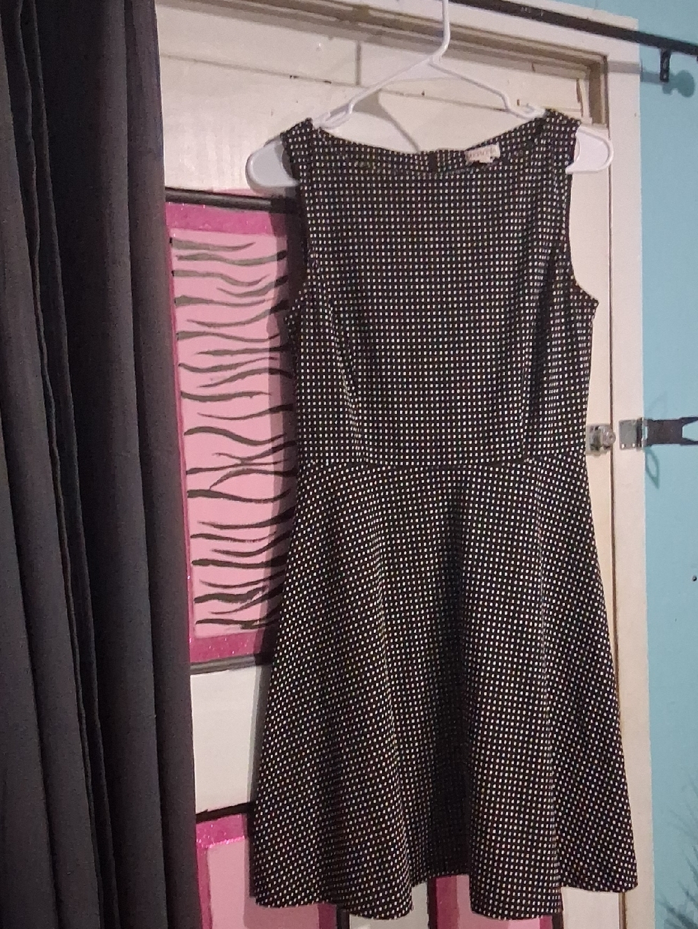 Merona Black and White Polka Dot Fit-and-Flare Mini Dress